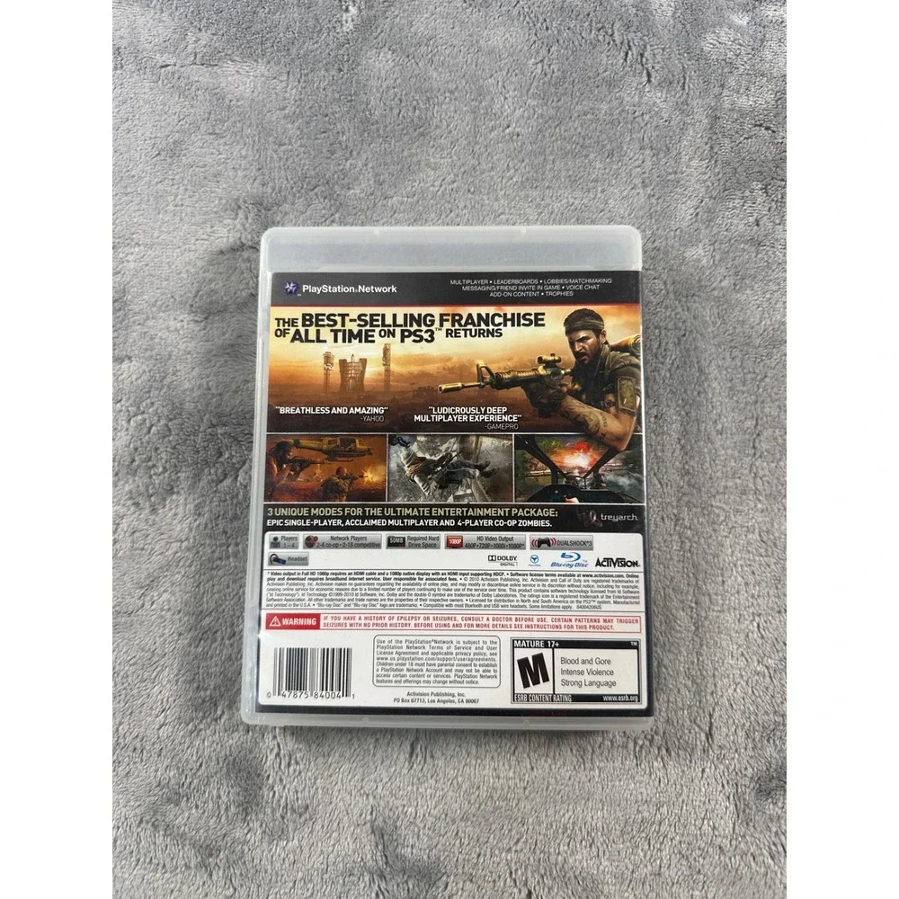 Call of Duty Black Ops Sony PlayStation 3 PS3 Activision First Person Shooter